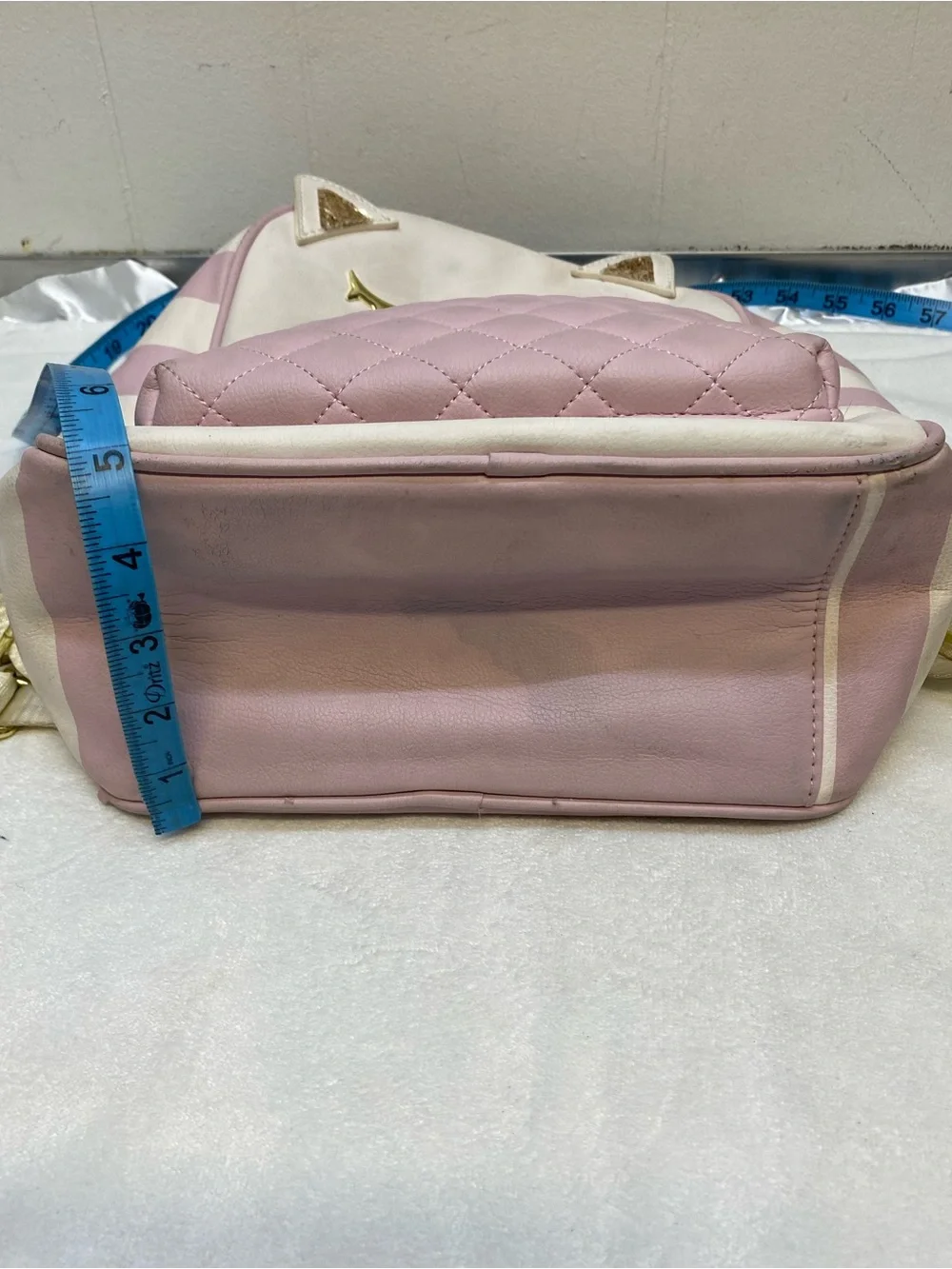 Luv Betsey Johnson Pink White Cat Backpack